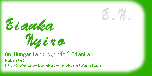 bianka nyiro business card